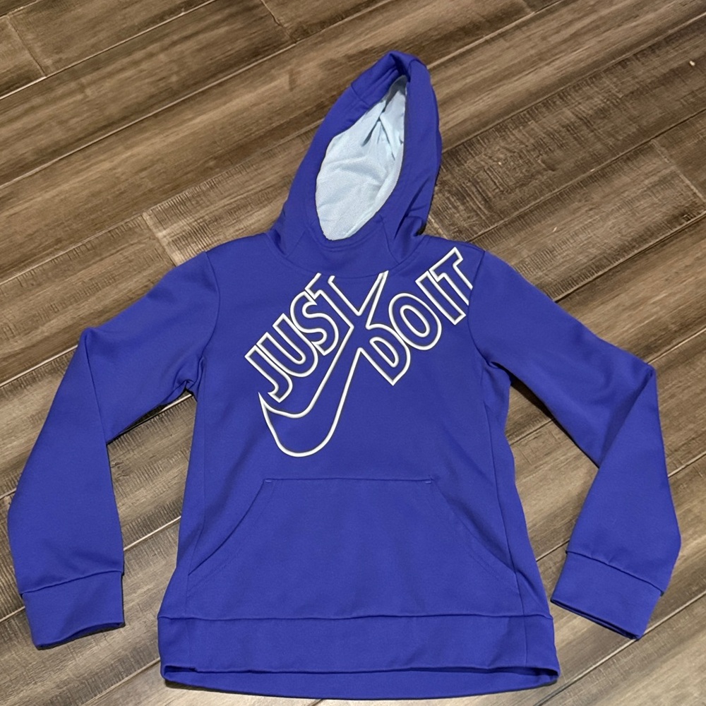 EUC Nike Fitted Funnel Neck Purple Hoodie M